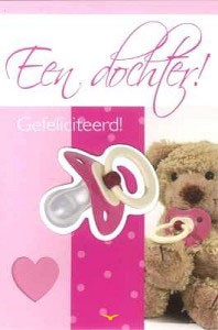 Wenskaart geboorte dochter