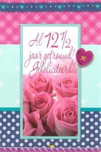 Wenskaart 12,5 jaar getrouwd