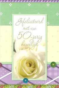 Wenskaart 50 jaar getrouwd