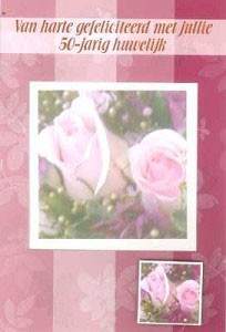 Wenskaart 50 jaar getrouwd