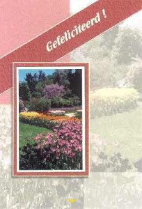 Wenskaart gefeliciteerd