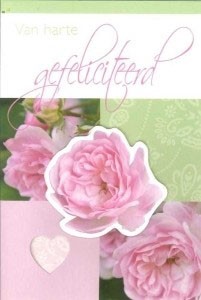 Wenskaart gefeliciteerd
