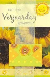 Wenskaart gefeliciteerd