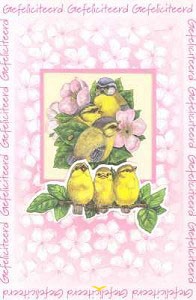 Wenskaart gefeliciteerd