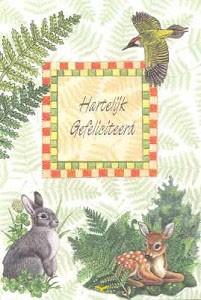 Wenskaart gefeliciteerd