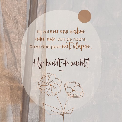 Enkele Kaart Hij zal over ons waken