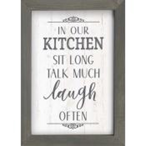 In our kitchen sit long