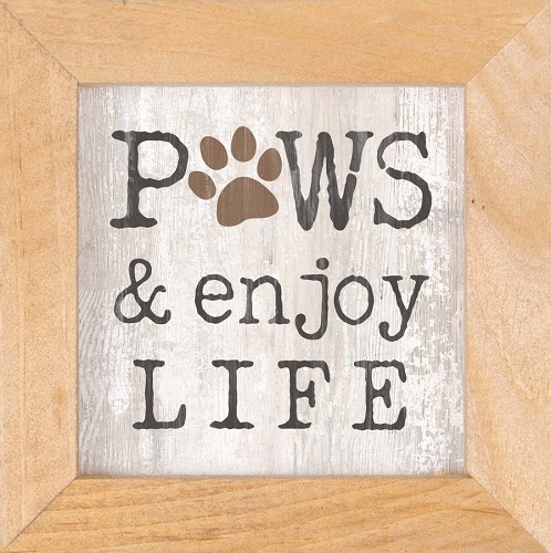 Paws and enjoy life – Framed