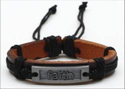 Leather Bracelet Faith