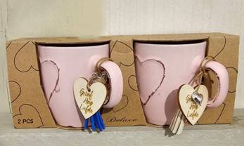 Mokken set (2) hart Roze Geloof Hoop Lie