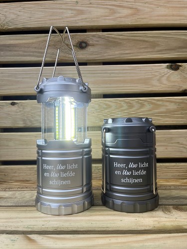 Campinglamp Heer us licht en uw liefde