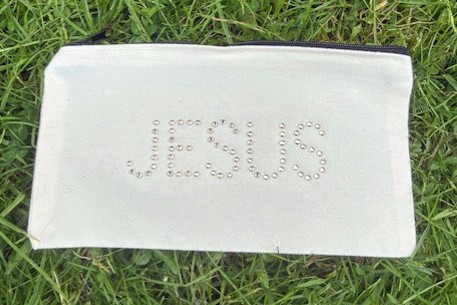 Multipurpose pouch Jesus Rhinestone