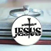 Sleutelhanger: Metal/Epoxy Jesus Way Truth Life