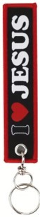 Sleutelhanger Polyester: I love Jesus