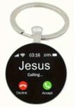 Keyring Metal/Epoxy Jesus calling