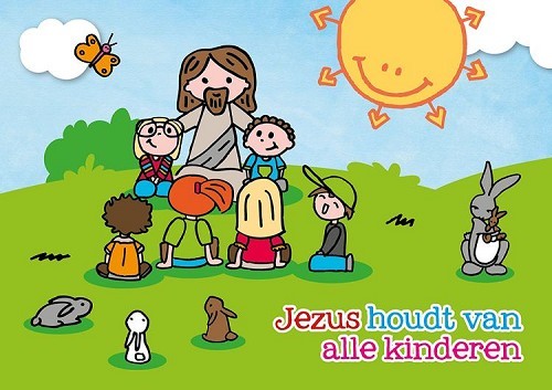 Kaart Jezus houdt van alle kinderen