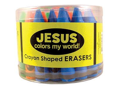 Jesus colors my world – crayon shape (prices per piece, sold per 4)