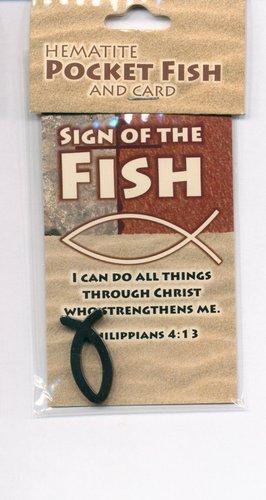 Fish – Hematite Pocket fish & Card