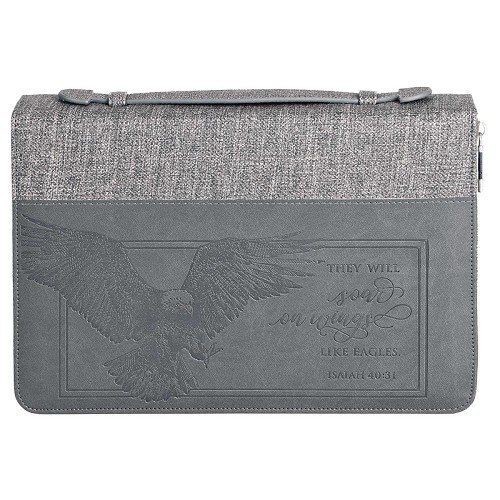 Biblecover Large Grey/Green Eagle