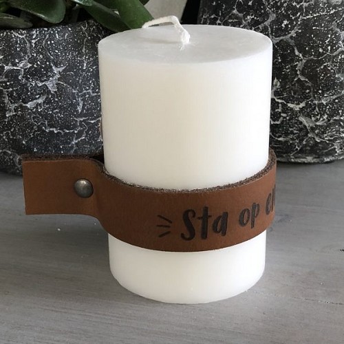 Stompkaars H&L met Leren band: Sta Op en Schitter (Ivoor)