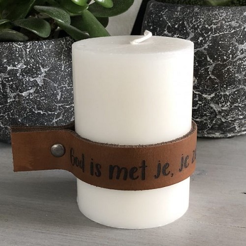 Stompkaars H&L met Leren band – God is met je