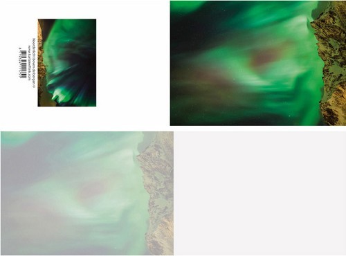 Panoramawenskaart noorderlicht boven de