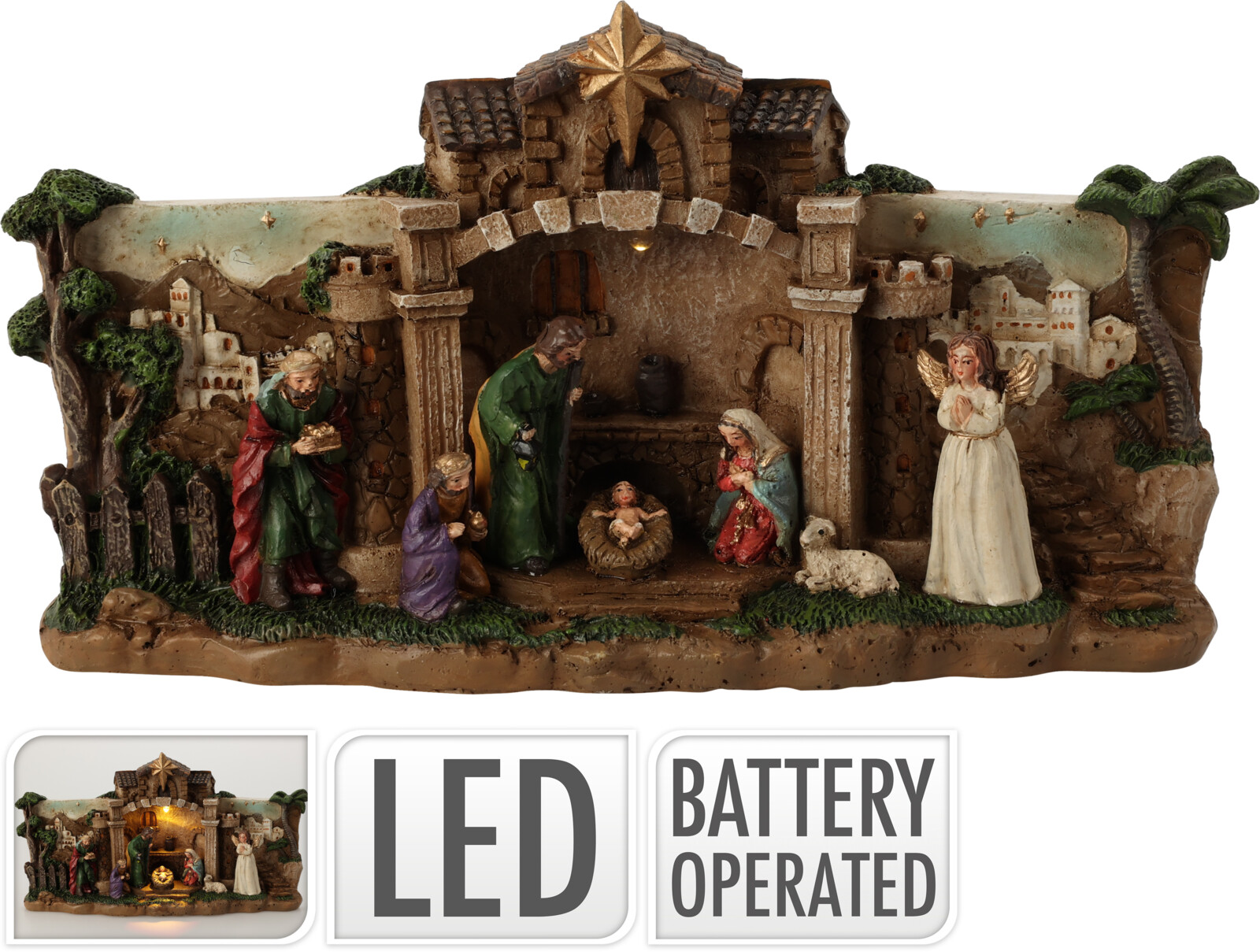 Christmas stable with led lig