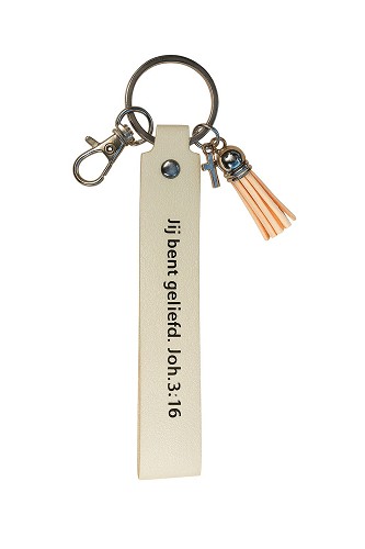 Sleutelhanger kunstleer Jij bent geliefd