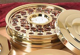 Brass communion tray