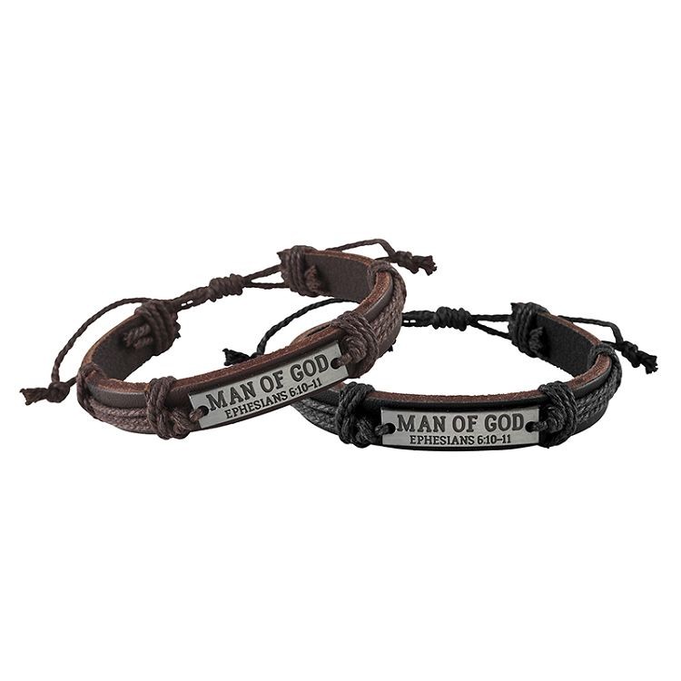 Leather bracelet man of god