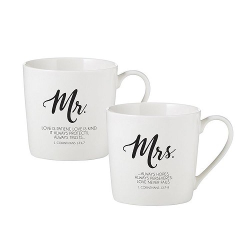 Cafe Mug Set Mr & Mrs