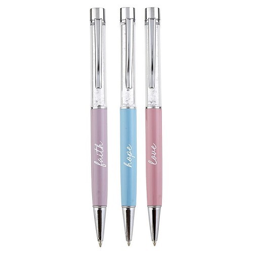 Crystal pen set faith hope love set3