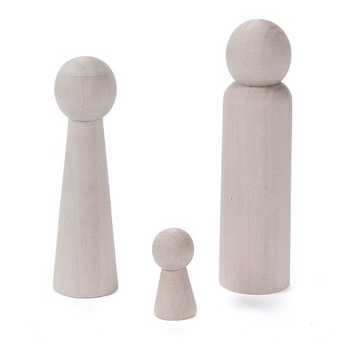 Wood nativity Peg dolls (3 pc set) DIY