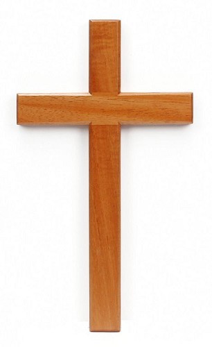 Kruis hang 40cm blank hout