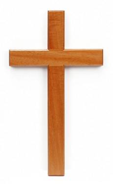 Kruis hang 100 cm blank hout