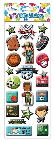 Puffy stickers sports set3