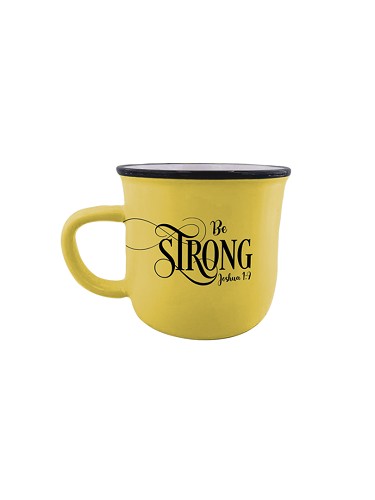 Mug yellow be strong