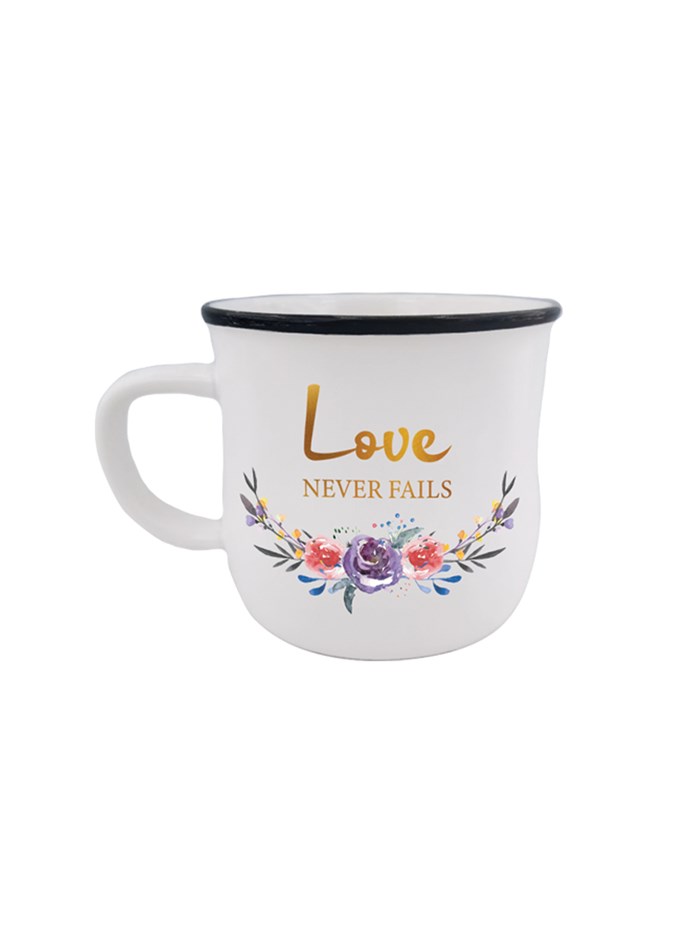 Ceramic mug Love never fails
