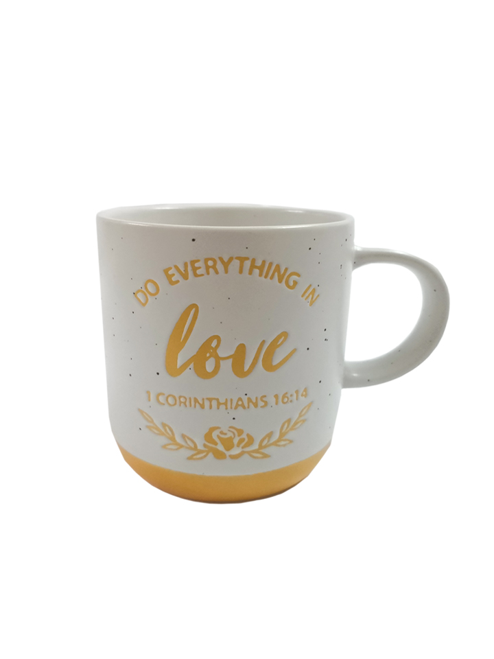 Stoneware mug 460ml Love 1 Cor 16:14