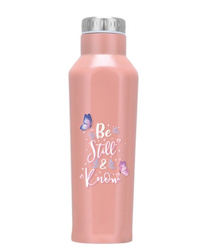 Thermos Bottle Be still & Know Pink
