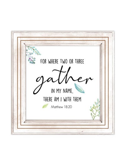 Wall Art Gather in my name 40x40x5cm