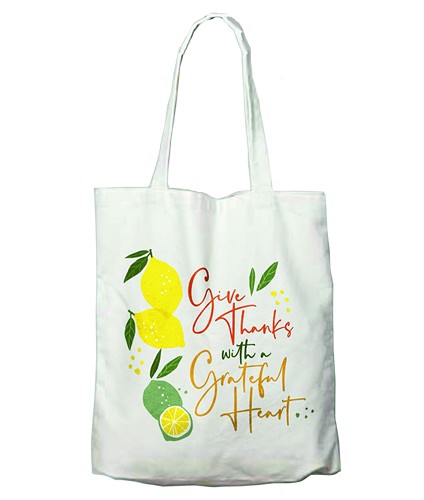 Canvas tote bag Give thanks