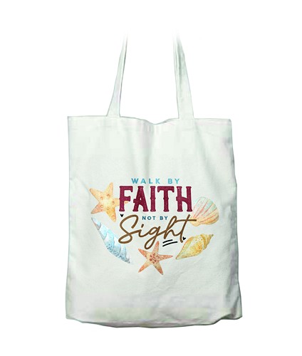 Canvas tote bag Walk by faith