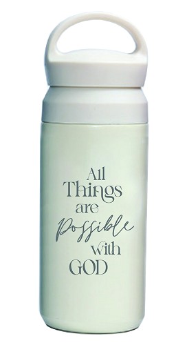 Tumbler bottle All things possible white