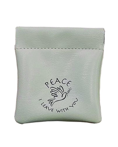 Coin Pouch Beige Peace I leave with you