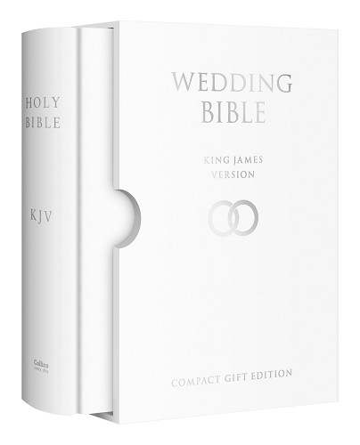 HOLY BIBLE: King James Version (KJV) White Compact Wedding Edition