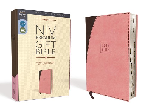 Zondervan: Niv, Premium Gift Bible, Leathersoft, Pink/Brown,