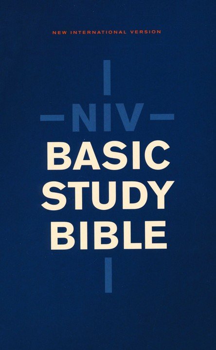 NIV, Basic Study Bible, Economy Edition, Paperback, Blue, Red Letter
