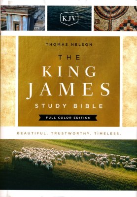 The King James Study Bible, Full-Color Edition, Cloth-bound Hardcover, Red Letter