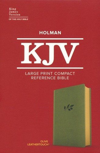 KJV Large Print Compact Reference Bible, Olive Leathertouch